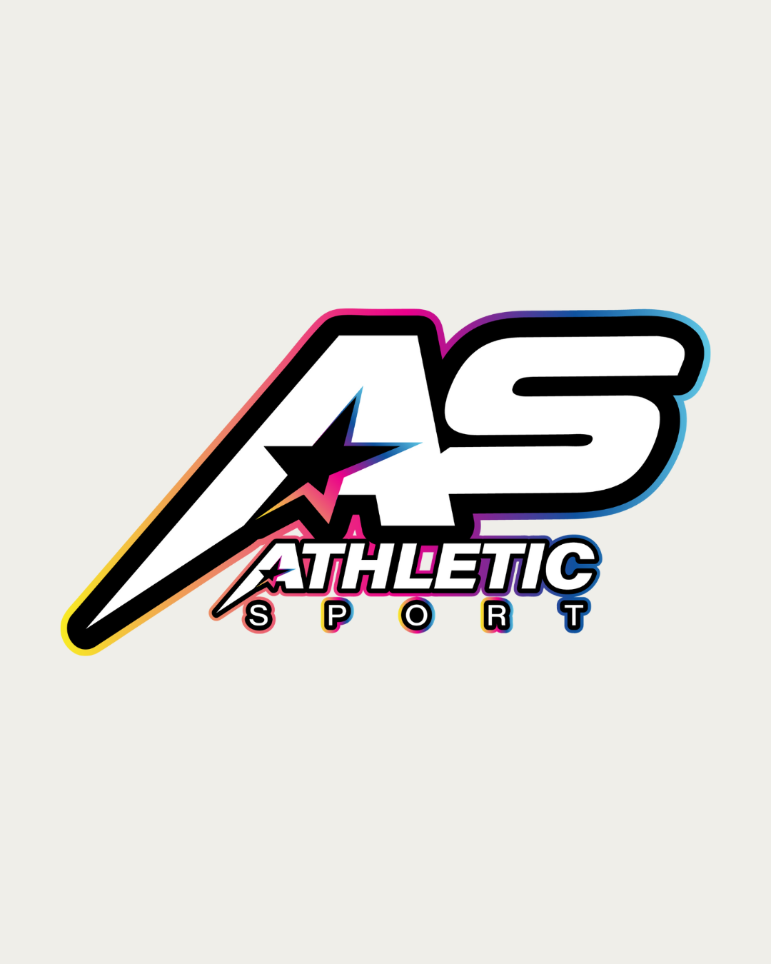 AS Athletic Sport Sticker 100mmx50mm