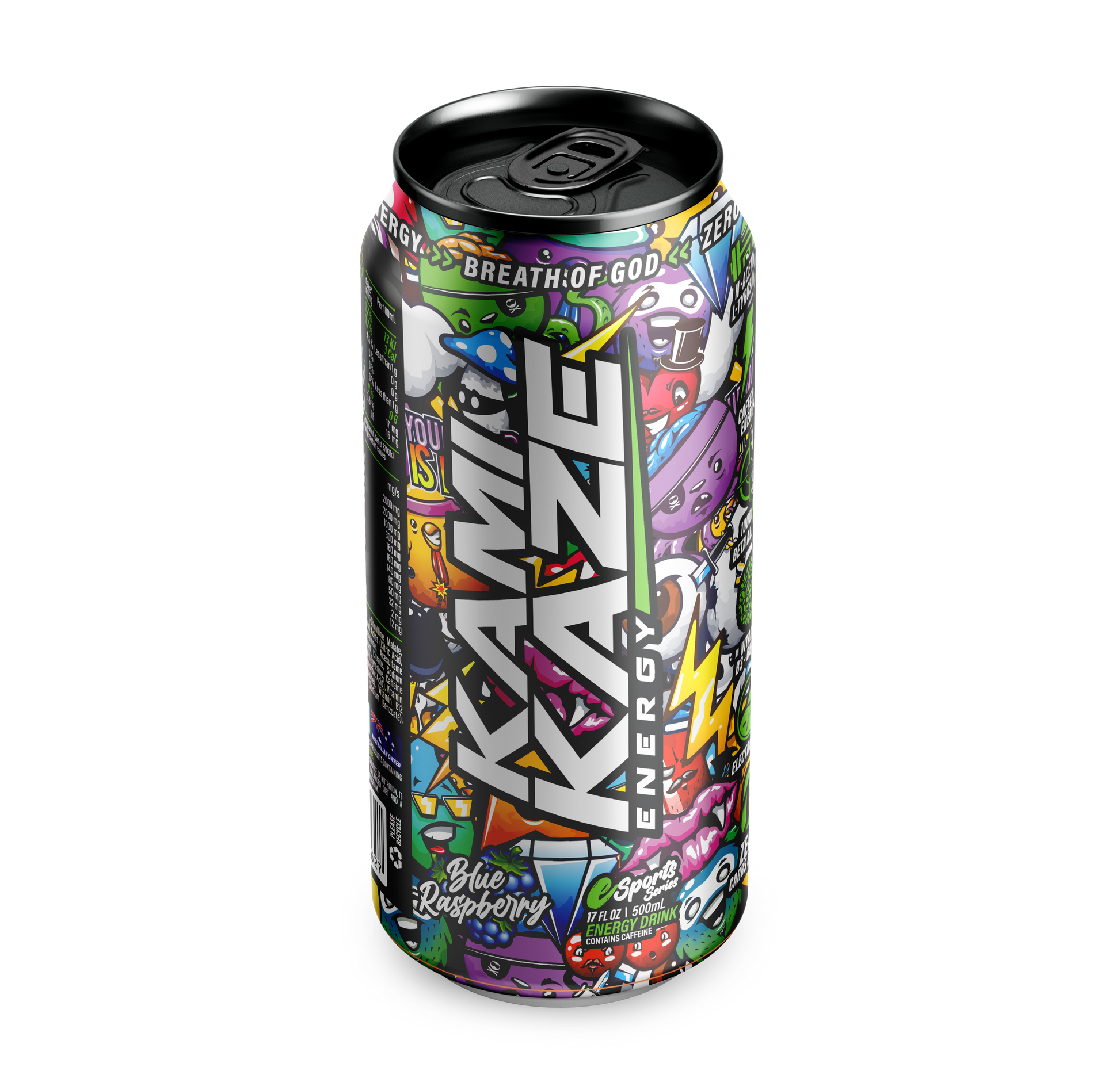 Blue Raspberry - Kamikaze Energy Drink Can