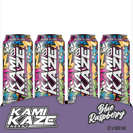 Blue Raspberry - Kamikaze Energy Drink Can