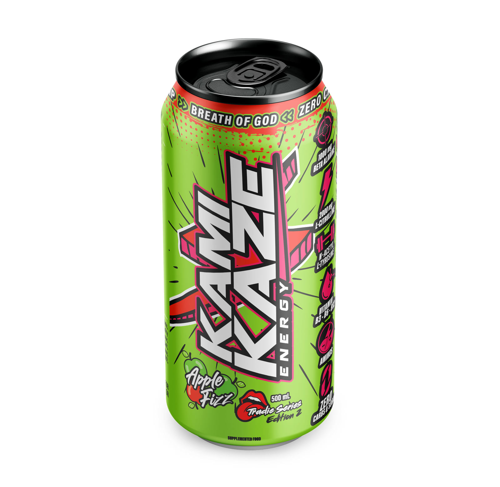 Apple Fizz - Kamikaze Energy Drink Can