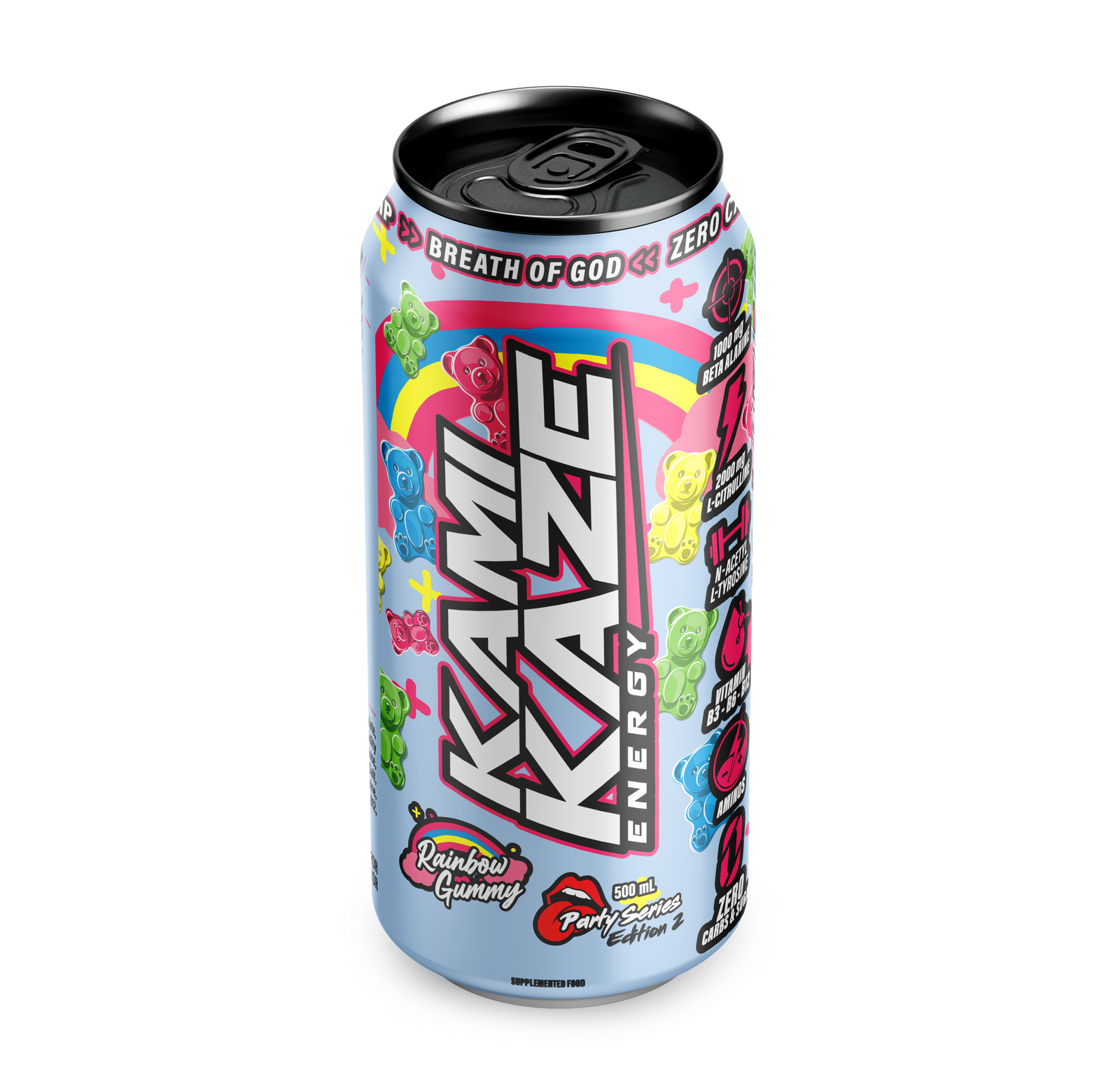 Rainbow Gummy- Kamikaze Energy Drink Can