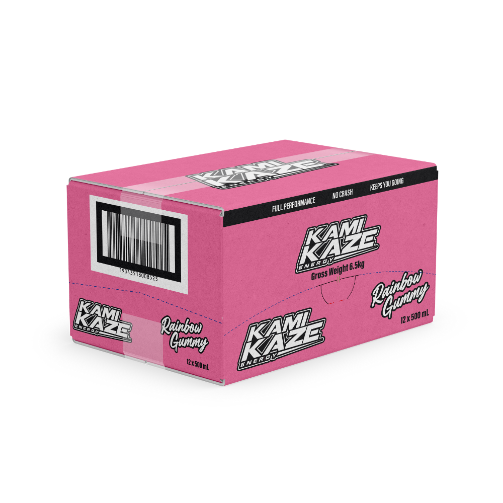 Rainbow Gummy- Kamikaze Energy Drink Can 12 Pack